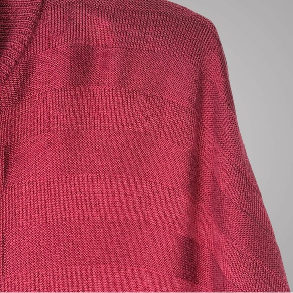 A August Silk XL Longline Pullover Y2K Dark Academia Draped Neck Burgundy Lagom - Picture 9 of 14